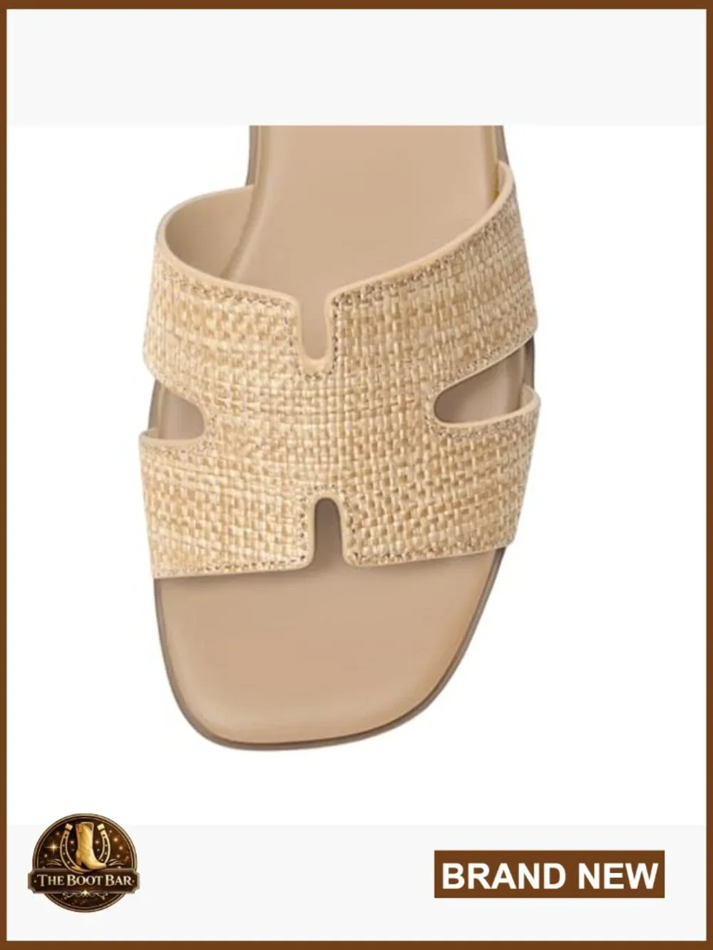 Women's Leather Slide Sandals Comfortable Slip On Flat Dressy - Picture 6 of 7